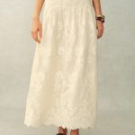 Bailey Lace Embroidered Midi Skirt in Tulle Embroidery
