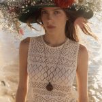 Beatrice 3D Floral Openwork Top in Linen Knit