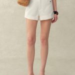 Barney A Line Cuffed Cargo Short in Linen Blend