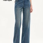 Balled Straight Leg Jeans in Cotton Denim