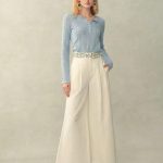 Barbara Scalloped Long Sleeve Top in Premium Cotton Knit