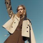 Beatrice Wind and Wrinkle Resistant Short Trench Coat in Cotton Stretch Twill